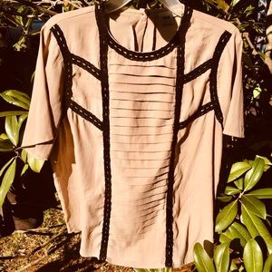 ASOS Blush Pleated Blouse